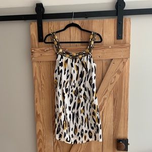 Bordeaux animal print dress